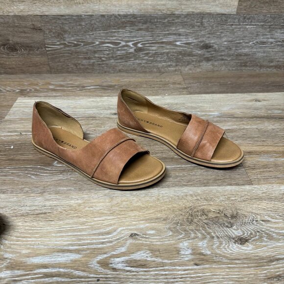Lucky Brand Fentin d'orsay Open Toe Sandal Women's Size 7 - Picture 6 of 6